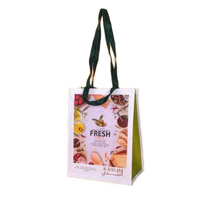 China Recyclable PP Laminated Non Woven Fabric Tote Shopping Bags Wholesale Custom Printed Eco Friendly Recycle Reusable Grocery for sale