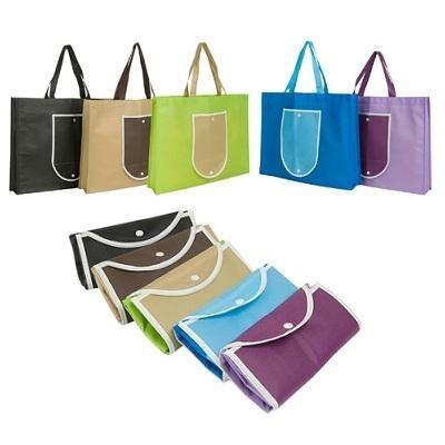 China Recyclable pocket fold eco non woven bag for sale