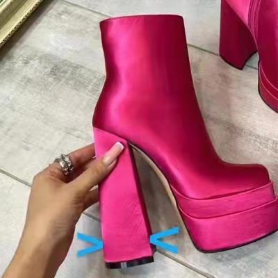 China Fashion Trend XZ382 Women Fashion Genuine Leather Platform Boots High Quality 2021 Factory Price Woman Boots for sale