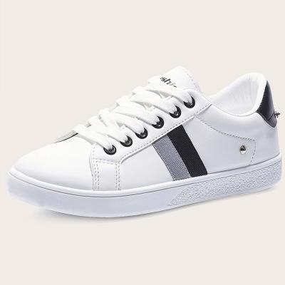 China Fashion Trend X76 Ladies Round Toe Lace Up Low Top White Shoes Price Cheap Autumn Casual Shoes Women for sale