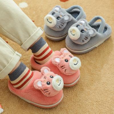 China Other 2021 New Arrivals Fuzzy Uppers Baby Slippers Soft Lining 3D Printing Animal Slippers TX66 for sale