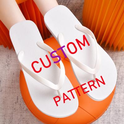 China Fashion Trend MMX347-3 Sell Logo Pvc Slippers Wholesale Custom Made 2022 Ladies Flip Flops for sale