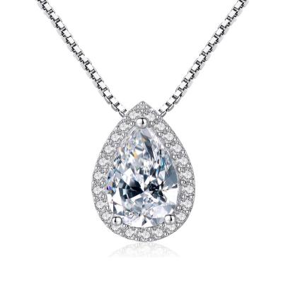 China JKC JKC Pendant Necklace Insti Jewelry White Gold s925 Silver Diamond Platinum Gift Box Chain High Quality Waterproof Romantic Water Drop for sale