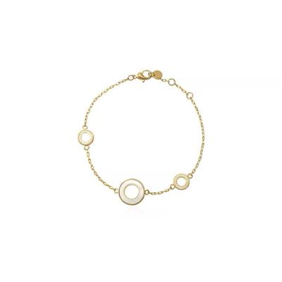 China Modern Customizable Customizable Ladies Delicate Pearly Bracelet 18K Gold Plated for sale