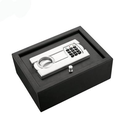 China Hot Rolling Steel Digital Hot Rolling Steel Floor Top Open Range Lock Keys Emergency Logo Two Mini Safe Box for sale