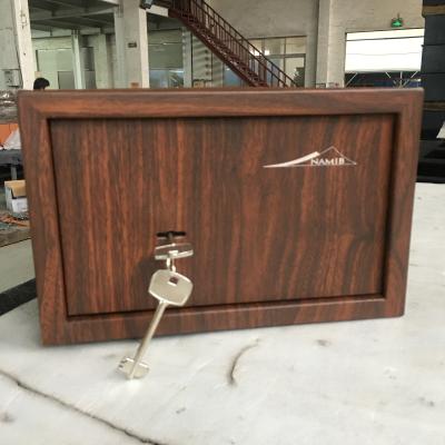 China Wooden Heavy Duty Whole Steel Heavy Duty Color Key Lock Hotel Home Office Small Safe Vending Box for sale