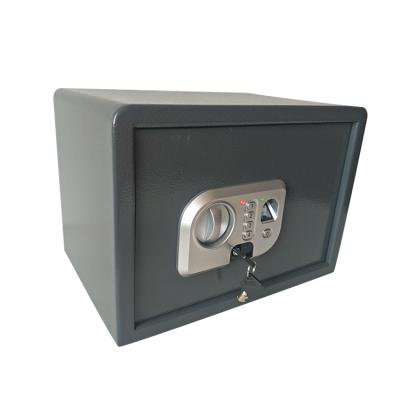 China Hot Rolled Hot Rolled Biometric Code Fingerprint Security Foil Strong Medium Size Safe Box With Key Lock for sale