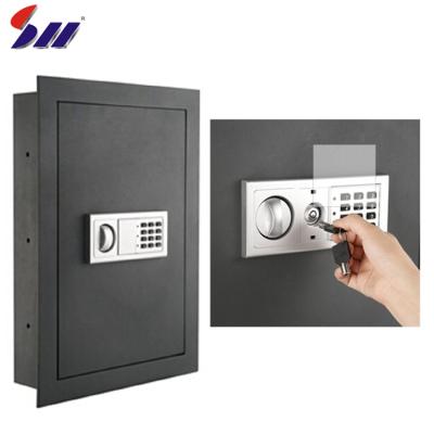 China Simple steel OEM to install hotel room powder coated indoor flat electronic password safe box wardrobe for sale