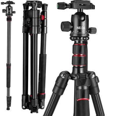 China PORTABLE DSLR Tripod, Lightweight and Compact Aluminum Camera Tripod with 360 Panorama Ball Head Quick Release Plate for Travel and Work for sale