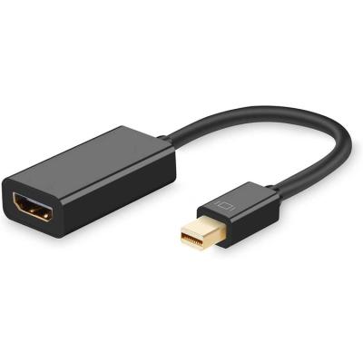 China COMPUTER Cable Mini DisplayPort to HD+MI (Mini DP to HDMI) Adapter in Black - Thunderbolt & Thunderbolt 2 Port Compatible for sale