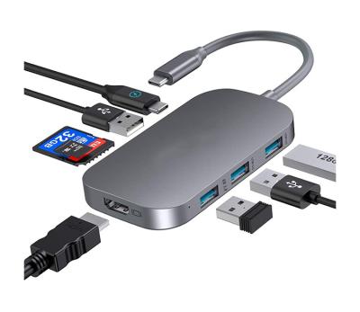 China Laptops and other type C devices (4K HD+MI USB3.0 SD/TF PD Charging card reader) Raycue USB C computer mobile devices .desk for sale