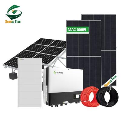 China Full set 10000w solar system 3KW 5KW 8kw 10KW home solar hybrid power system for home for sale