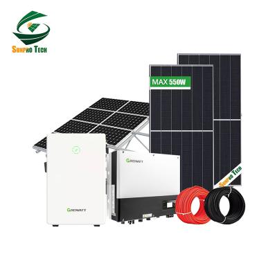 China Home Home Growatt Hybrid Solar System 3kw 4kw 5kw 6kw Single Phase 220v for sale