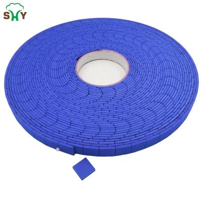 China EVA 18*18*4 mm Glass Separating Roll Backed Self Adhesive Blue EVA Rubber Foam Glass Separator Pads for sale