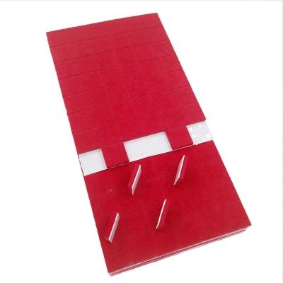 China EVA 25*25*5MM +1MM Red Rubber Cling Foam On Glass Foam Sheets EVA Rubber Pads With Separator Cling for sale