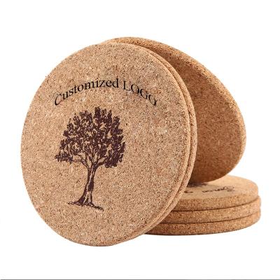 China CAP 95*5mm Cork Drink Coaster Coffee Cup Mat Tea Mug Pad Placemat slip no for sale