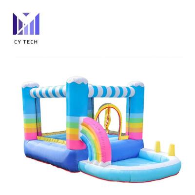 China Oxford Family Use Inflatable Unicorn Inflated Bouncy Castle 420d Oxford Inflatable Bouncer for sale