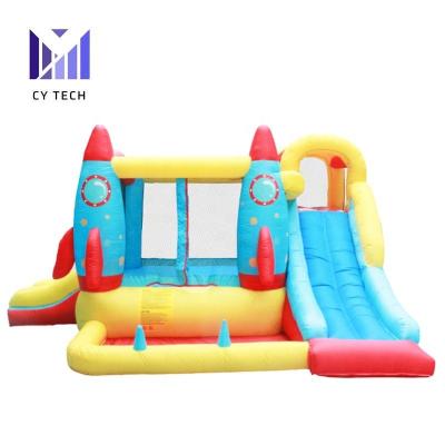 China Popular Oxford House Oxford Rocket Bouncer Combo Bouncy Inflatable Slide for sale