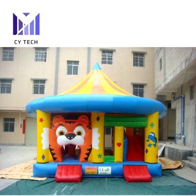 China PVC Circus Tent Round Trampoline Combination Inflatable Cute Bouncy Bouncer Slide Castle For Sale for sale