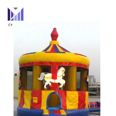 China PVC Carousel Theme Castle Bouncy Fantasy Inflatable Bouncer Castle Outdoor House for sale