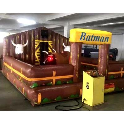 China PVC Inflatable Crazy Swing Riding Mechanical Sports Rental Game Inflatable Mechanical Bull Bull For Sale for sale