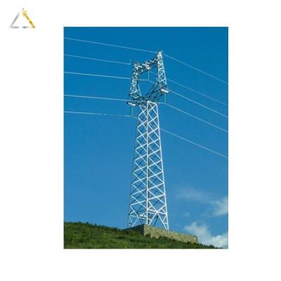 China Guyed Electric Power Self-supporting Electricity Communication Pylons Angular Steel Transmission Overhead Tower for sale