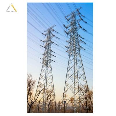 China Electric Power Transmission Line Electric Telecom Mast Pole Transformer Electrical Substations Iron Latticework Angle Steel Tower for sale