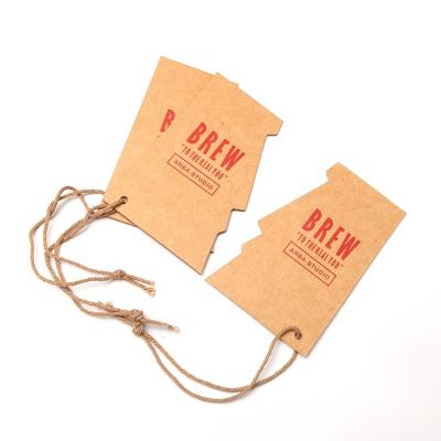 China Eco - Friendly Sustainable Custom Design Label For Jewelry String Jeans Recycled Paper Tags for sale