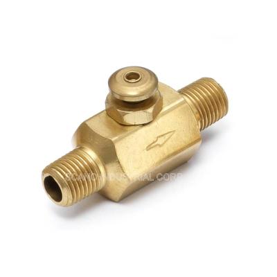 China VB11 Male Thread Brass Push Button Valve Airline Switch Shut Off Valve for sale