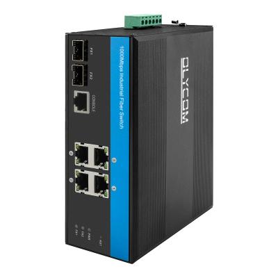 China Gigabit-Industrial Managed Ethernet Switch Ethernet SFP Uplink Faser IP40 DC24V zu verkaufen