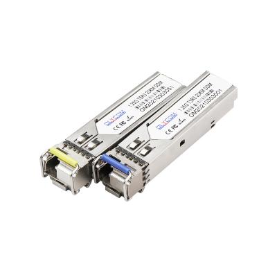 China Modul SMF LC Verbindungsstück-1.25G SFP, einzelner Faser-Transceiver 1310nm/1550nm 20km zu verkaufen