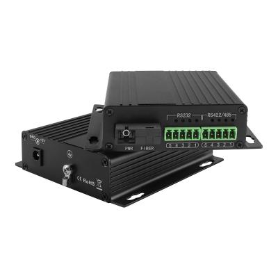 China Serial Fiber Media Converter RS485 RS422 RS232 SC 20km For RTU HOST SCADA for sale