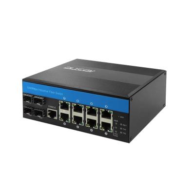 中国 OLYCOMは屋外スイッチL2 10/100/1000Mを喧騒レール敷のVlan QoS STP/RSTPの8左舷RJ45 4左舷SFP管理した 販売のため