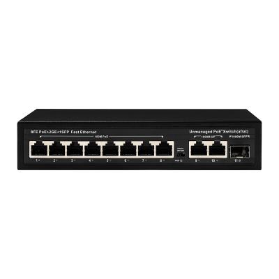 China 11 100M portuarios Unmanaged Ethernet Switch con 8 AI portuario 25 poder del PoE 120W del metro en venta