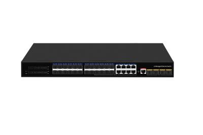 China DC12V 8A 10GSFP L3 Gigabit Managed Ethernet SFP Fiber Switch 24 Port 128Gbps AC 100~240V for sale