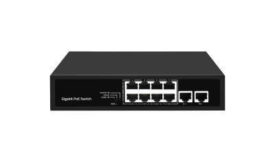 China 8 Port Full Gigabit PoE Network Switch Support Vlan PoE Extension 120W Budget for sale