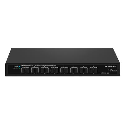 China 8 Port 10G Fiber Switch 1G 2.5G Compliant Unmanaged DC12V Input Realtek Based for sale