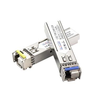 China Cisco Compatible SFP Transceiver 1310nm/1550nm SM Single Fiber 20km 1.25G Fiber Module SFP Module Te koop