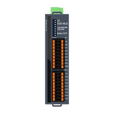 中国 TCP/IP Modbus I/O スレーブ モジュール NPN と PNP がサポートされている 16 ポート DI DO DIN 搭載 販売のため