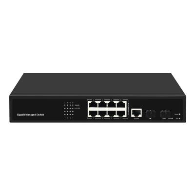 China 8 puertos Gigabit Switch de red gestionado basado en Realtek AC Input SFP Fiber Uplink en venta