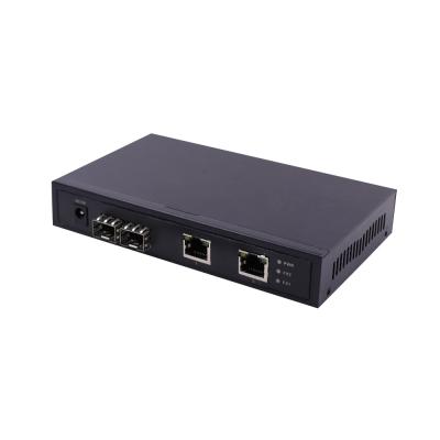 中国 5V1A 4 SFPスロットと管理対象外の左舷繊維光学スイッチ10/100/1000M 販売のため