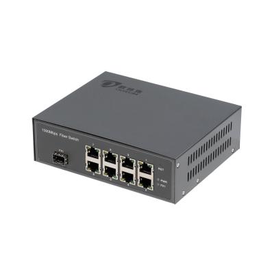 China 120W POE manejó el puerto del interruptor 8 del POE de la fibra óptica L2 con un puerto de la fibra de SFP en venta