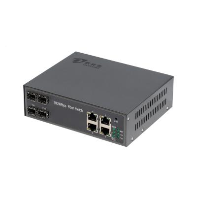 Китай Переключатель 4port RJ45 POE оптического волокна защиты от перенапряжения 6KV с POE Af/At продается