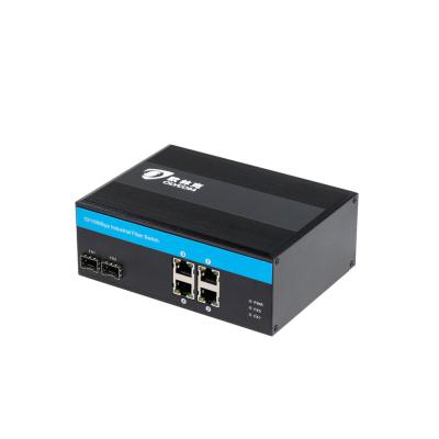 China Switch PoE industrial não gerenciado de 40 Gbps 10/100Base SFP Switch de portas de fibra PoE industrial à venda