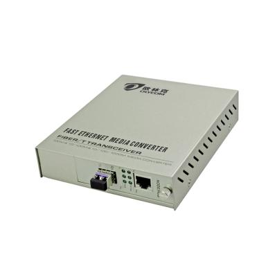 Cina PoE Media Converter SFP Fibra ottica 10/100M Ethernet Budget non gestito 30W in vendita