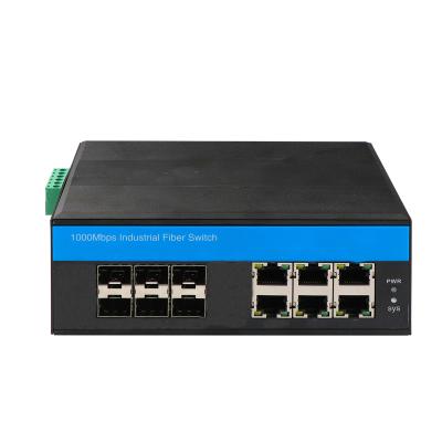 China Interruptor manejado industrial de Ethernet de 6 puertos con el estándar de Ring Function IEEE802.3 en venta