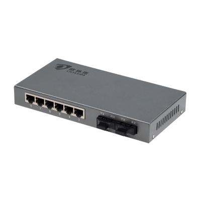 中国 6RJ45港が付いているデスクトップのイーサネット スイッチ、DC5V1A 8の左舷オプティカル スイッチ 販売のため