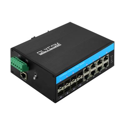 China IP40 porto manejável do interruptor 8 com 8 portos da fibra de SFP e 1 porto de console à venda