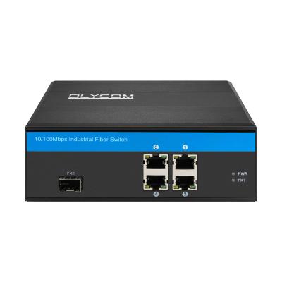 China Metalen behuizing 5 poorten Industrial Ethernet Switch 10/100 Mbps Rugged Poe Switch Te koop