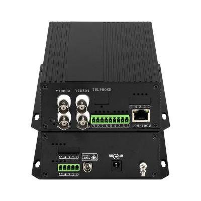 China 4 Channel CCTV Analog Video To Fiber Optic Converter NTSC/PAL/SECAM Compatible for sale